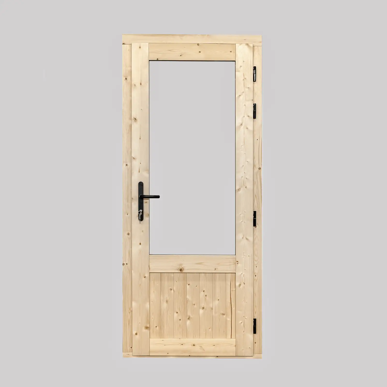 SD-1 Single Door Model by SIA Dadsons: Nordic Timber Prefabricated Wooden Door SIA Dadsons SD-1 single door model made from Nordic Finnish spruce or pine, ideal for prefabricated wooden buildings like garden houses and garages.