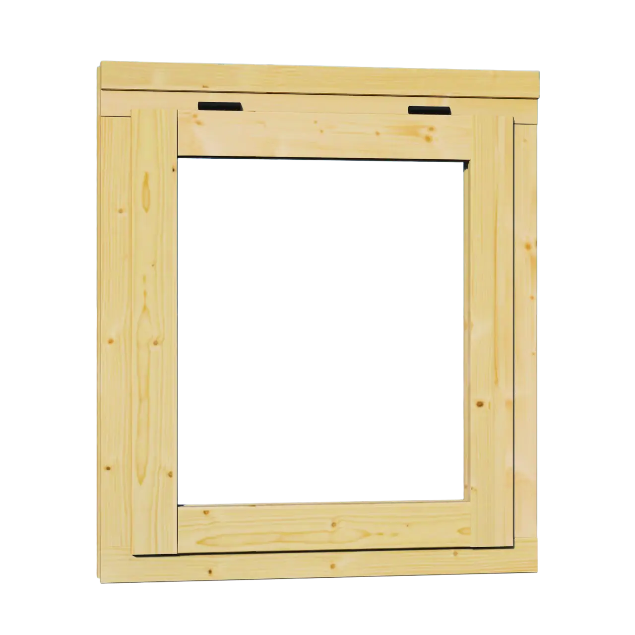 Single Window SW-4 - 45mm Spruce Top-Hung Window with Double Glazing Single Window SW-4 top-hung window with 45mm spruce frame, 4+6+4 double glazing, and black hardware