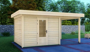 Cabin 3x3m with Canopy 2x3m