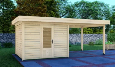 Cabin 3x3m with Canopy 3x3m