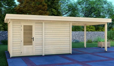 Cabin 4x3m with Canopy 3x3m